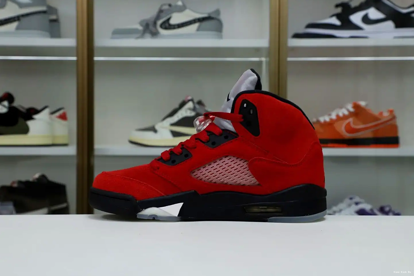 SUEDE RAGING Kimikick RETRO BULL AIR 5 JORDAN RED 0819